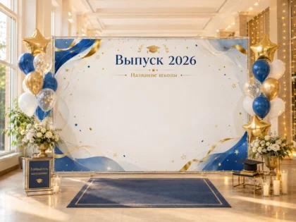 БФ-0000 Баннерная фотозона «Выпуск 2026» 190 x 290 см