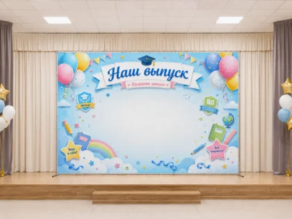 БФ-0002 Баннерная фотозона «Наш выпуск» 190 x 290 см