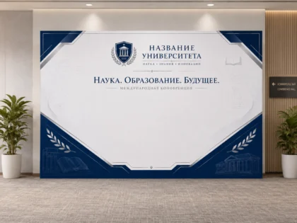 БФ-0007 Баннерная фотозона «Наука. Образование. Будущее» 190 x 290 см