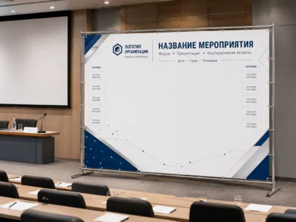 БФ-0008 Баннерная фотозона «Название мероприятия» 190 x 290 см