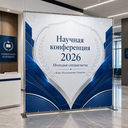Баннерная фотозона «Научная конференция» для университета