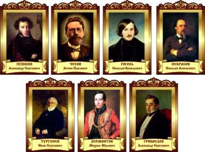 Фигурный стенд «Портреты русских писателей» ШК-0058