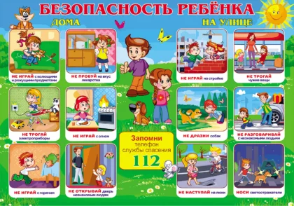 Стенд «Безопасность ребенка» для детского сада