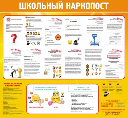 Стенд «Школьный наркопост»