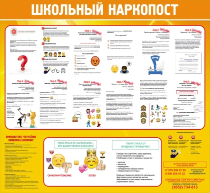 Стенд «Школьный наркопост»