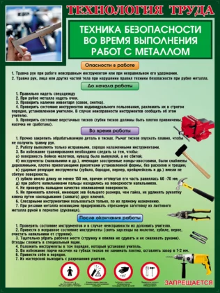 Техника безопасности во время выполнения работ с металлом