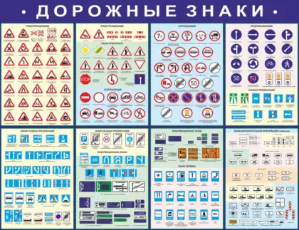 Стенд «Дорожные знаки» для автошколы