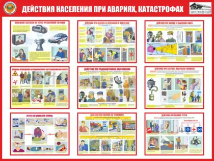 Стенд ГО и ЧС «Действия населения при взрывах и катастрофах»