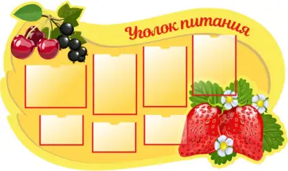 Фигурный стенд «Уголок питания» для детского сада