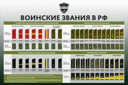Стенд «Воинские звания в РФ»