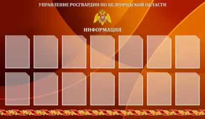 Стенд «Росгвардия» с карманами