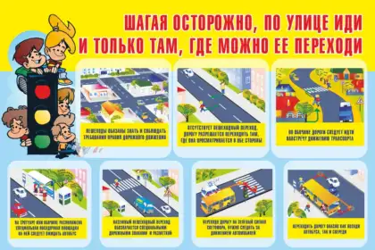 Стенд ПДД «Шагая осторожно, по улице иди»