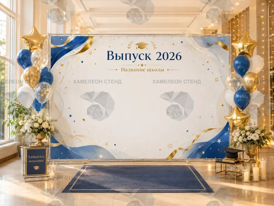 БФ-0000 Баннерная фотозона «Выпуск 2026» 190 x 290 см