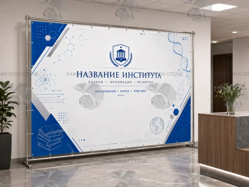 БФ-0006 Баннерная фотозона «Название института» 190 x 290 см