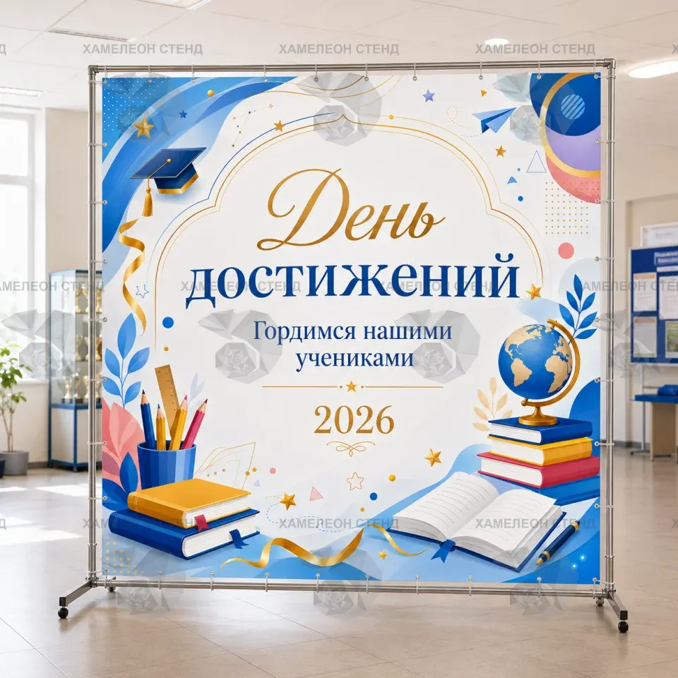 БФ-0012 Баннерная фотозона «День достижений» 190 x 190 см