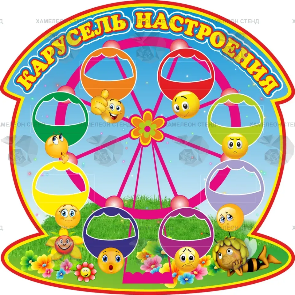 Фигурный стенд для психолога «Карусель настроения»