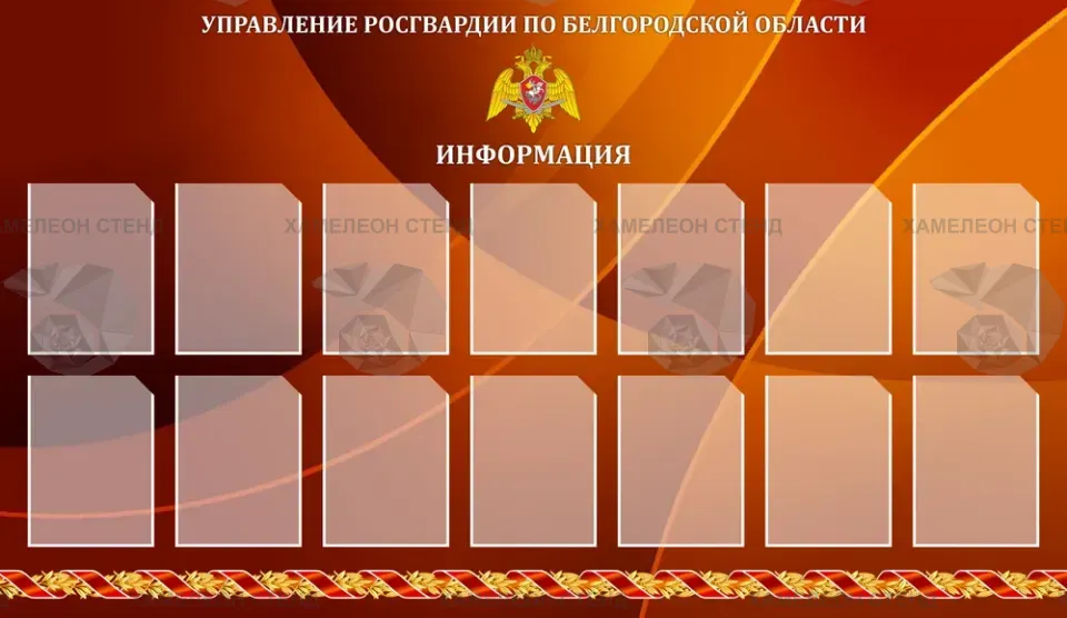 Стенд «Росгвардия» с карманами