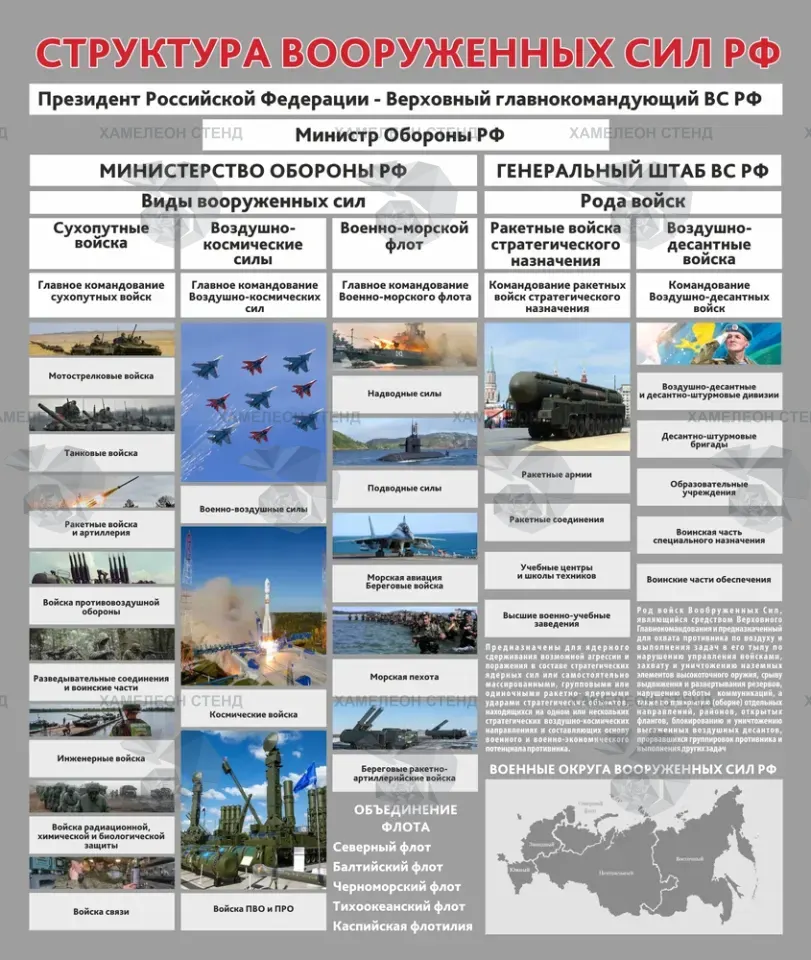 Стенд «Структура Вооруженных сил РФ»