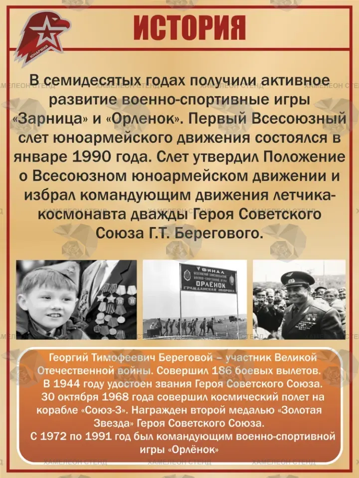 Стенд Юнармии «История»