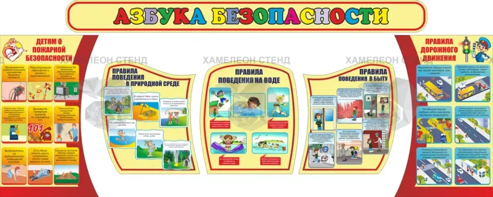 Комплект стендов «Азбука безопасности» из 6 частей
