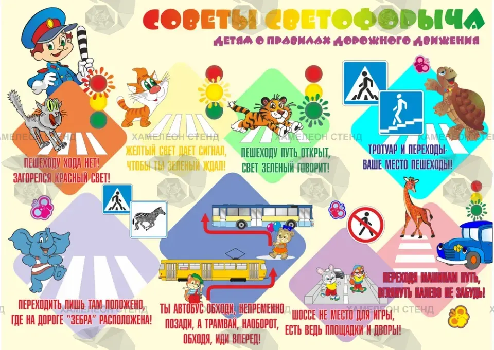 Стенд ПДД «Советы Светофорыча»